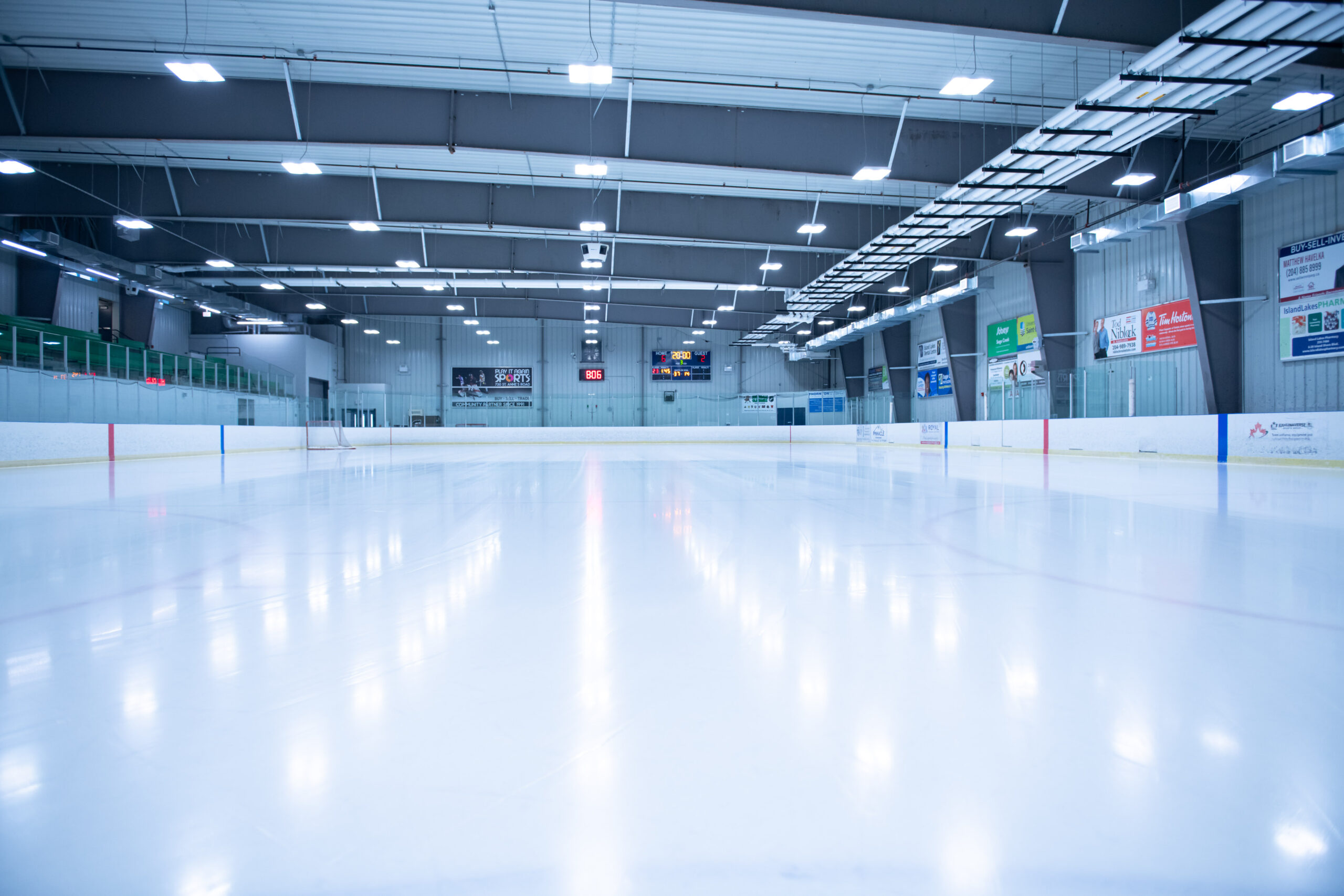 shot of arena at Southdale Community Centre